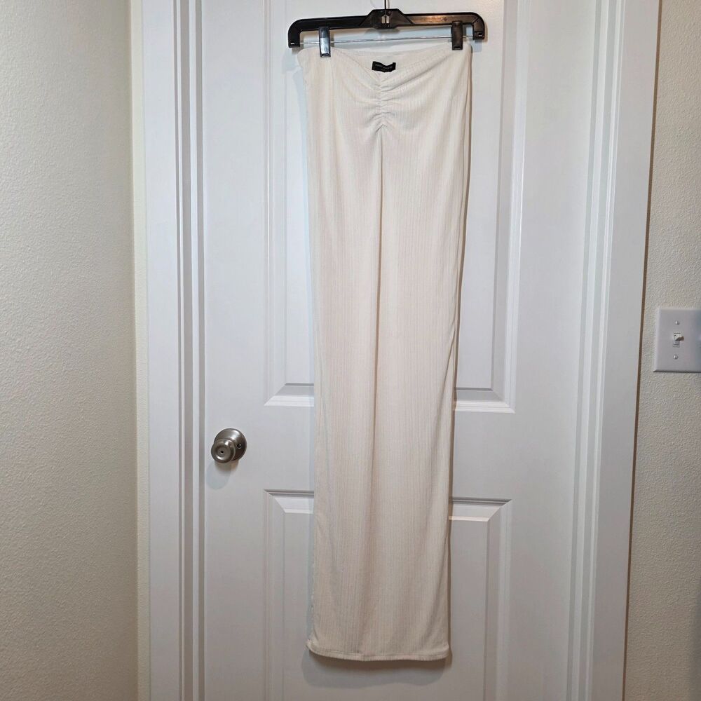 NWT Naked Wardrobe Maxi Column Skirt M Minimalist Sleek Clean Girl Stretch